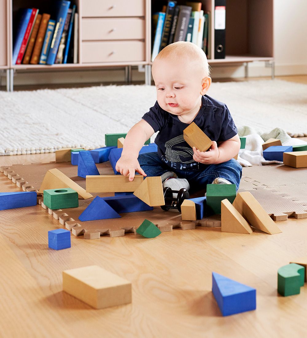 BabyDan Building Blocks - Soft Blocks - Blue/Green/Cappuccino