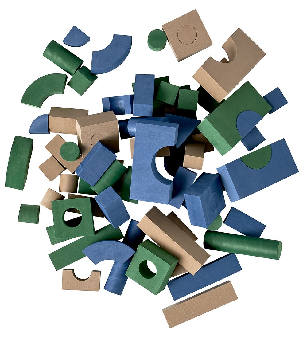 BabyDan Building Blocks - Soft Blocks - Blue/Green/Cappuccino