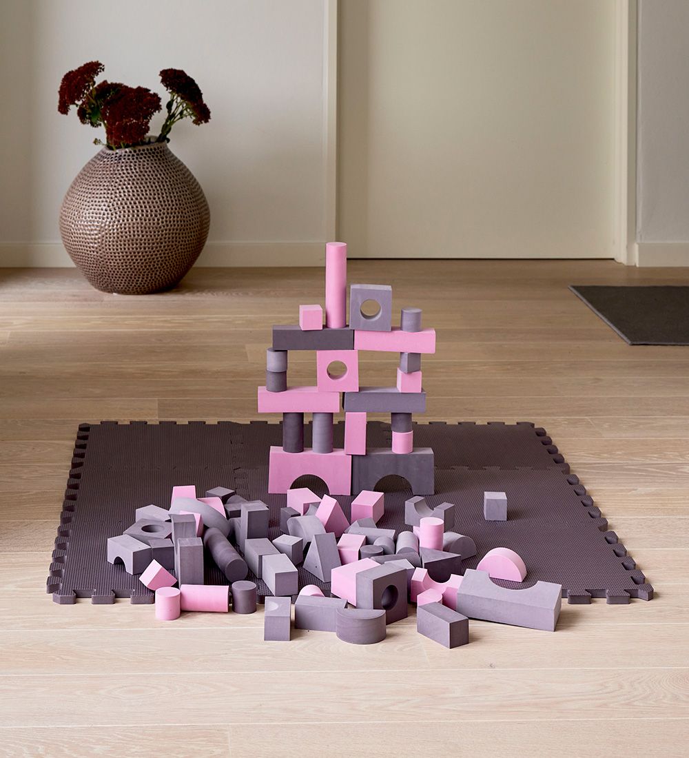 BabyDan Building Blocks - Soft Blocks - Pink/Purple