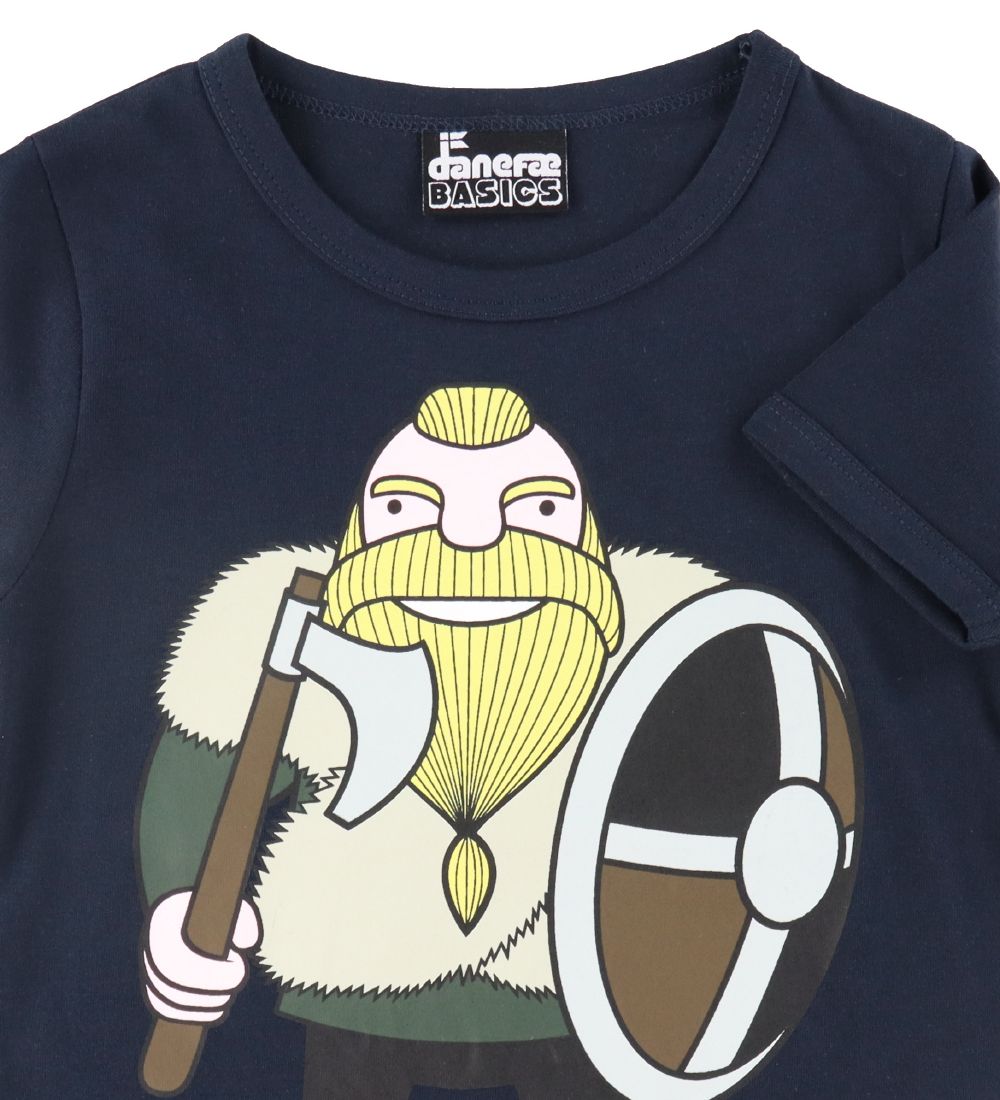 Danefæ T-shirt - Basic - Navy w. Harald