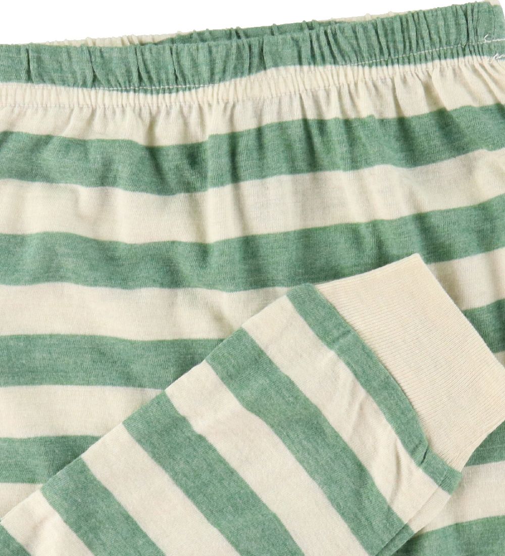 CeLaVi Trousers - Elm Green w. Stripes