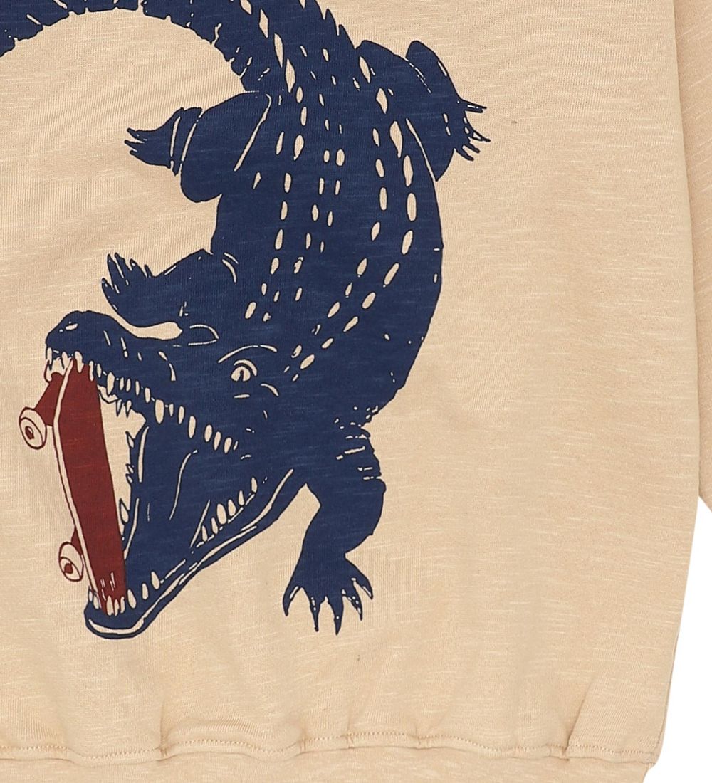 Soft Gallery Sweatshirt - Baptiste - Beige w. Crocodile