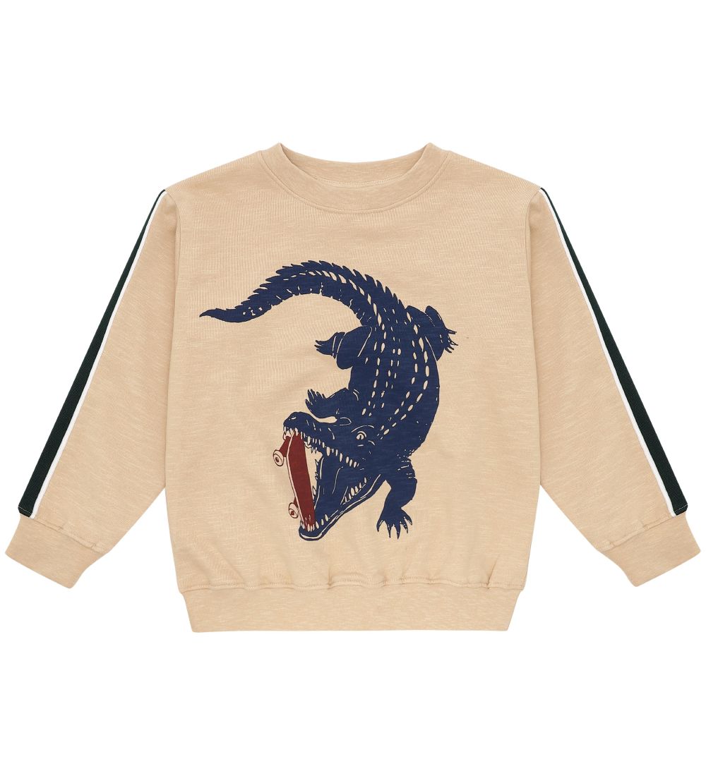 Soft Gallery Sweatshirt - Baptiste - Beige w. Crocodile