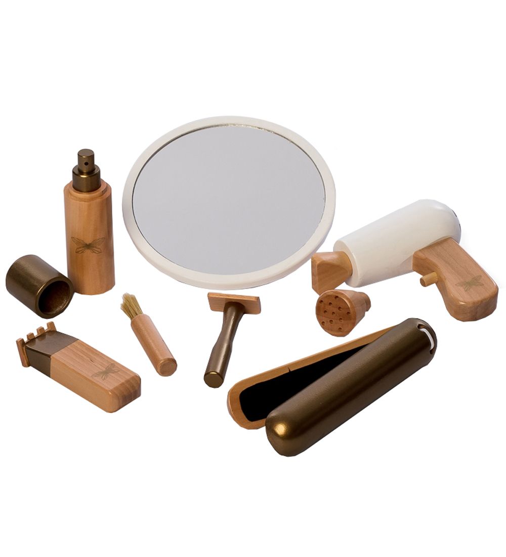 by ASTRUP Hairdressing Set - 9 Parts - Wood