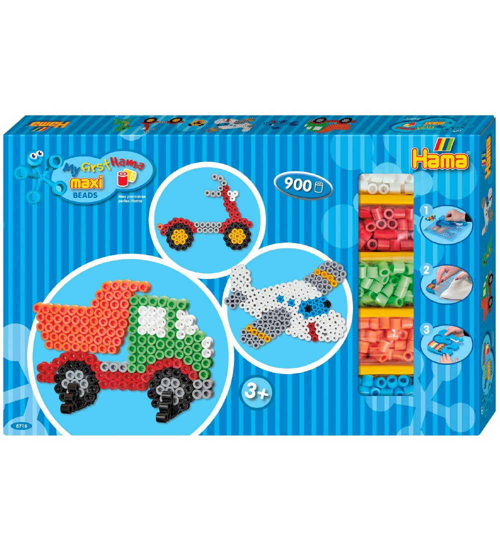 Hama Maxi Gift Box - 900 pcs. + 2 Pegboard - Blue