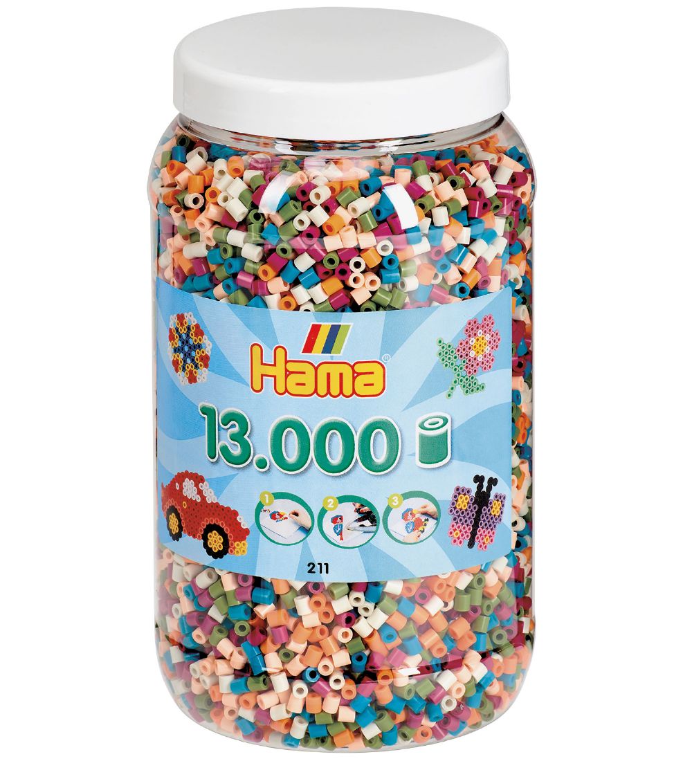 Hama Midi Pärlor 13 000 st Mix » Fraktfrit från 599 kr