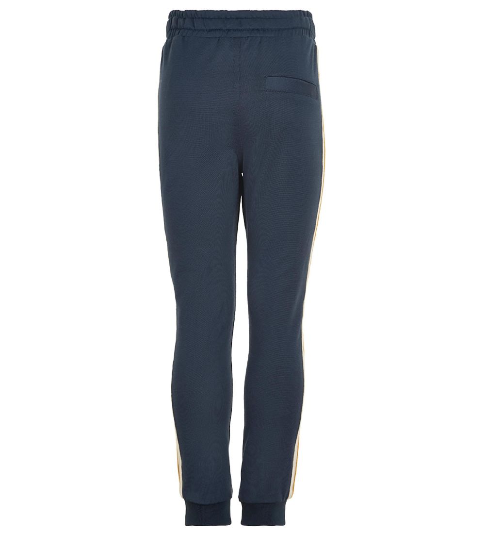 Minymo Sweatpants - Blue Nights w. Ivory/Mustard