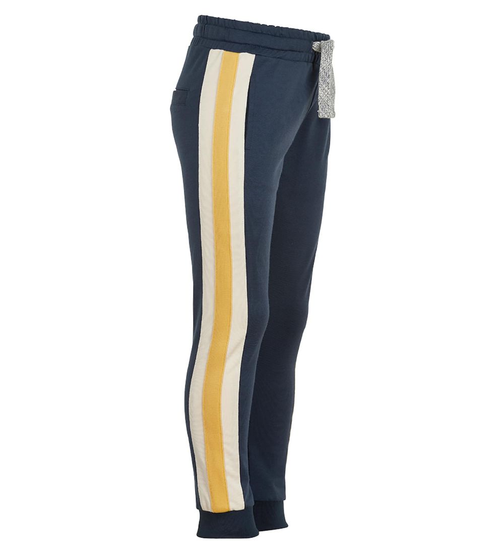 Minymo Sweatpants - Blue Nights w. Ivory/Mustard