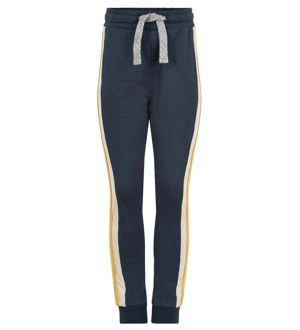 Minymo Sweatpants - Blue Nights w. Ivory/Mustard