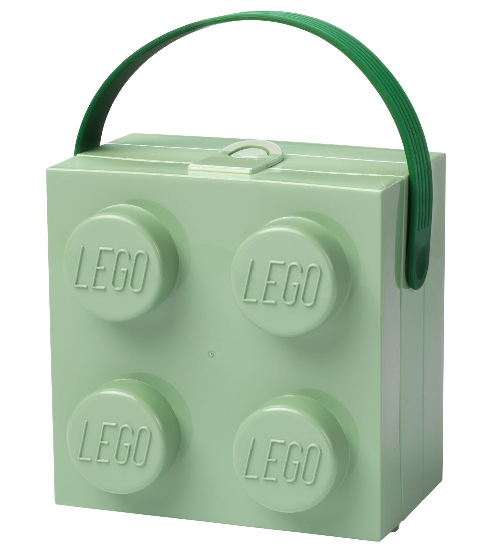 LEGO® Storage Lunchbox - 11.5x15.5x15.8 - 4 Knobs - Sand Green