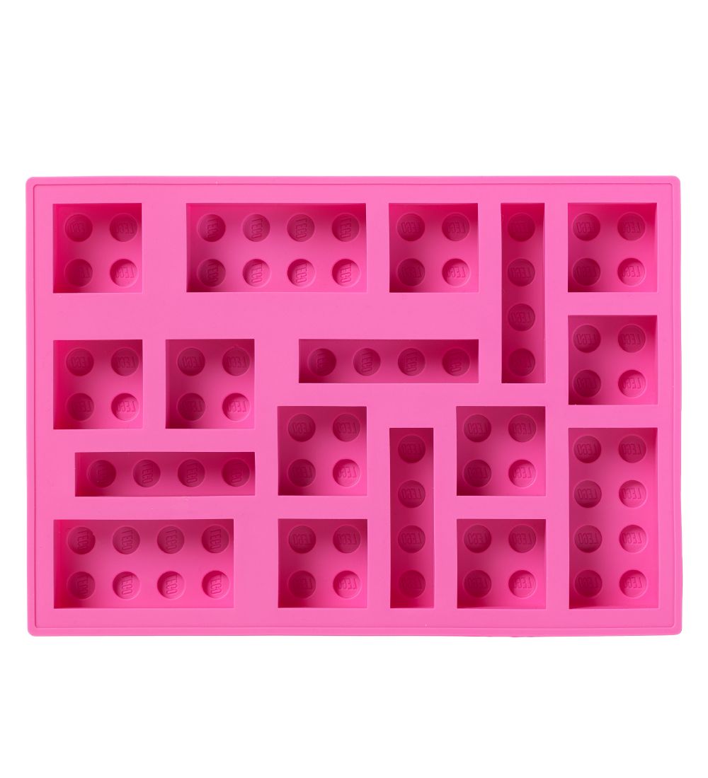 LEGO® Storage Ice Cube Tray - 17x12 cm - Pink