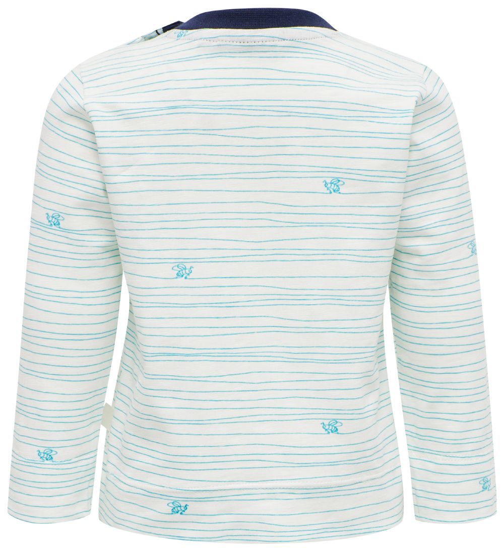 Hummel Long Sleeve Top - hmlStorm - White w. Stripes