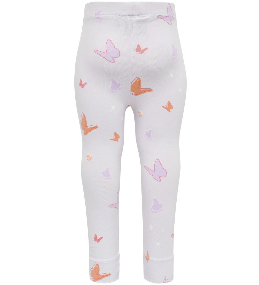Hummel Leggings - hmlClara - Lavendel m. Sommerfugler