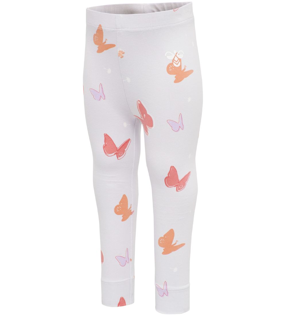Hummel Leggings - hmlClara - Lavendel m. Sommerfugler