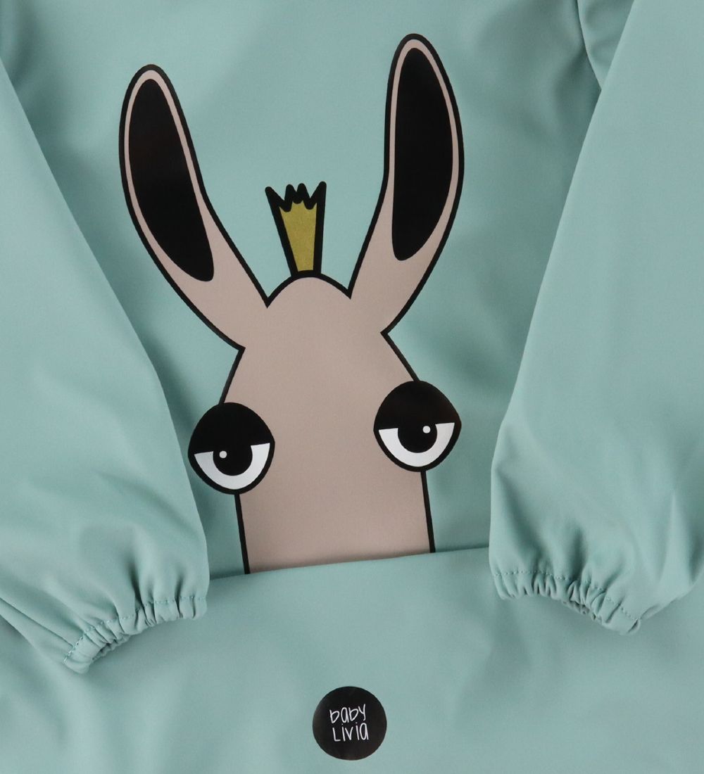 babyLivia Apron - PU - Blue Surf w. Elvis the Moose