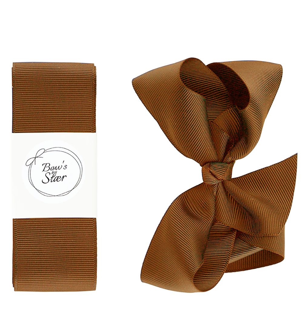 By Stær Baptism Ribbon w. Bow - Golden Brown