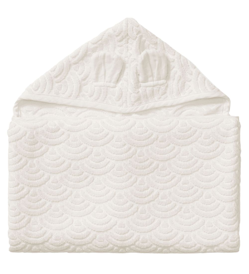 Cam Cam Baby towel - 70x130 cm - Off-White w. Ears