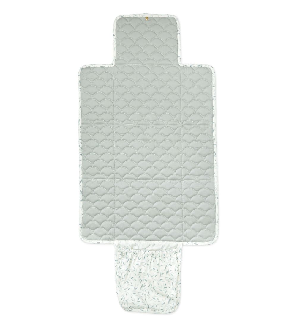 Cam Cam Changing Mat - Quilted - Green Leaves