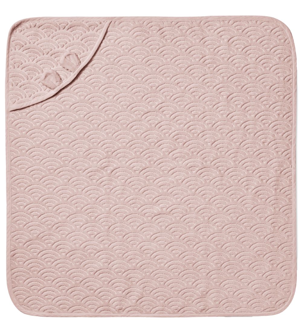 Cam Cam Hooded Towel - 80x80 cm - Dusty Rose w. Ears