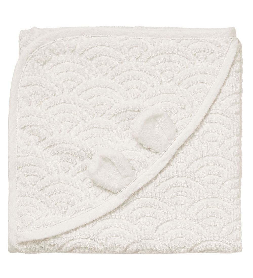 Cam Cam Kapuzenhandtuch - 80x80 - Off-White m. Ohren