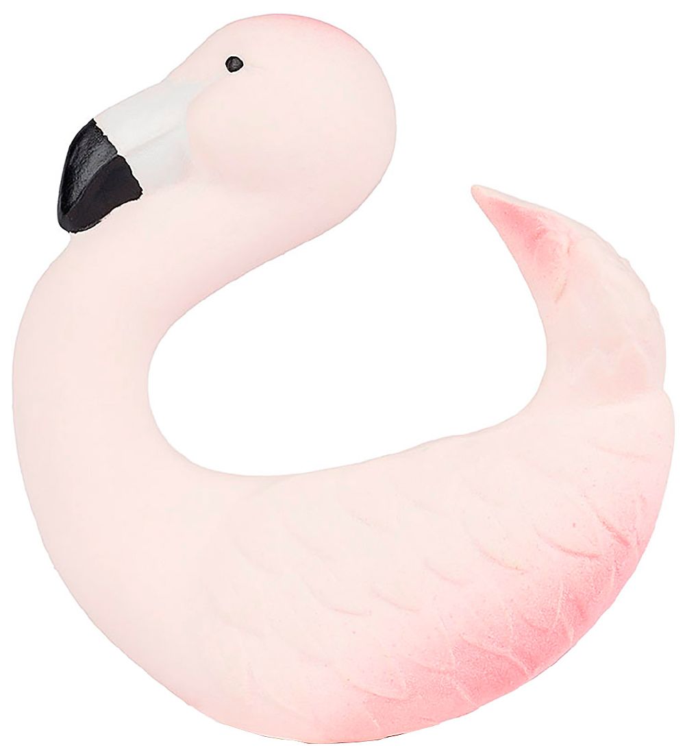 Oli & Carol Teether/Bracelet - Natural Rubber - Flamingo Sky