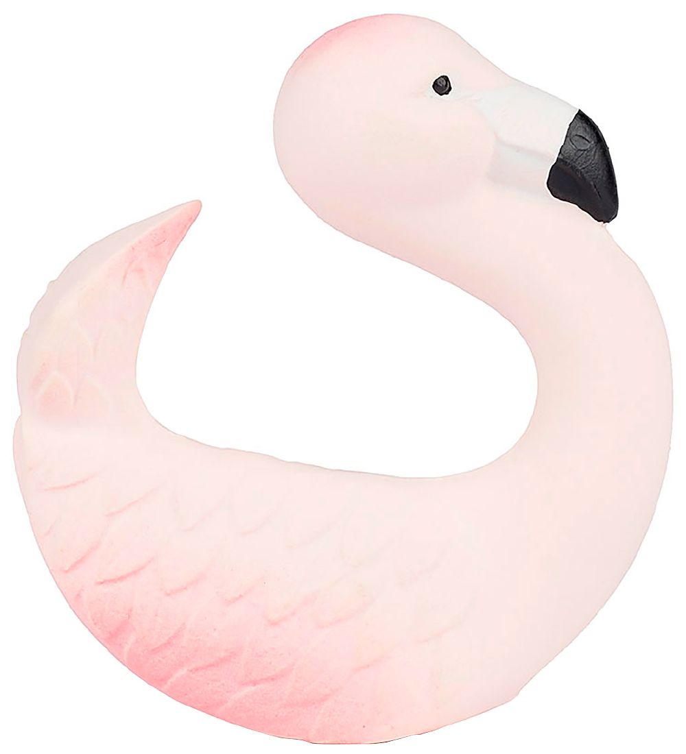 Oli & Carol Teether/Bracelet - Natural Rubber - Flamingo Sky