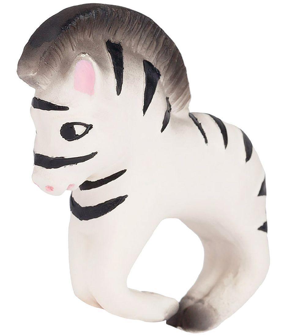 Oli & Carol Teether/Bracelet - Natural Rubber - Zebra Zoe