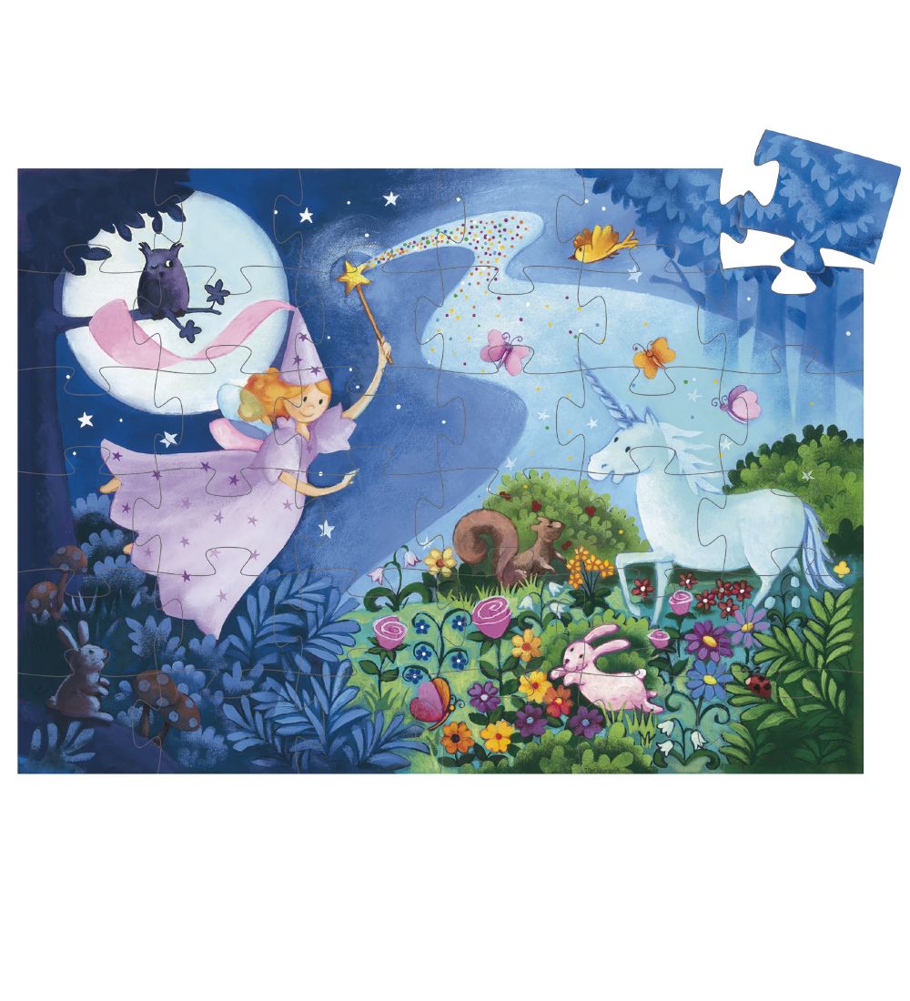 Puzzle Djeco - 36 Briques - La Fée et la Licorne