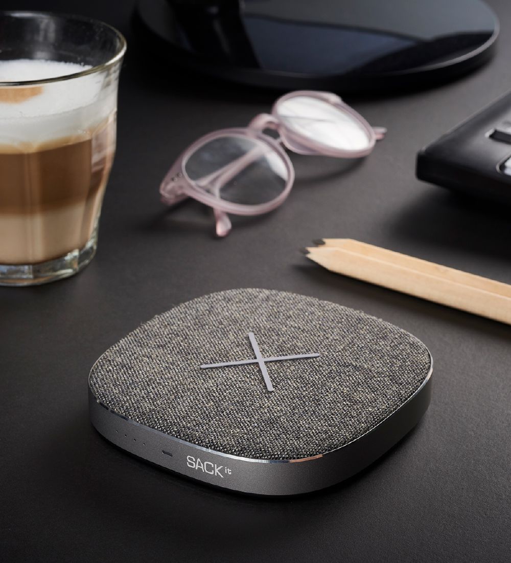 SACKit Charger/Power Bank - CHARGEit - Wireless - Gray - 6,000mA