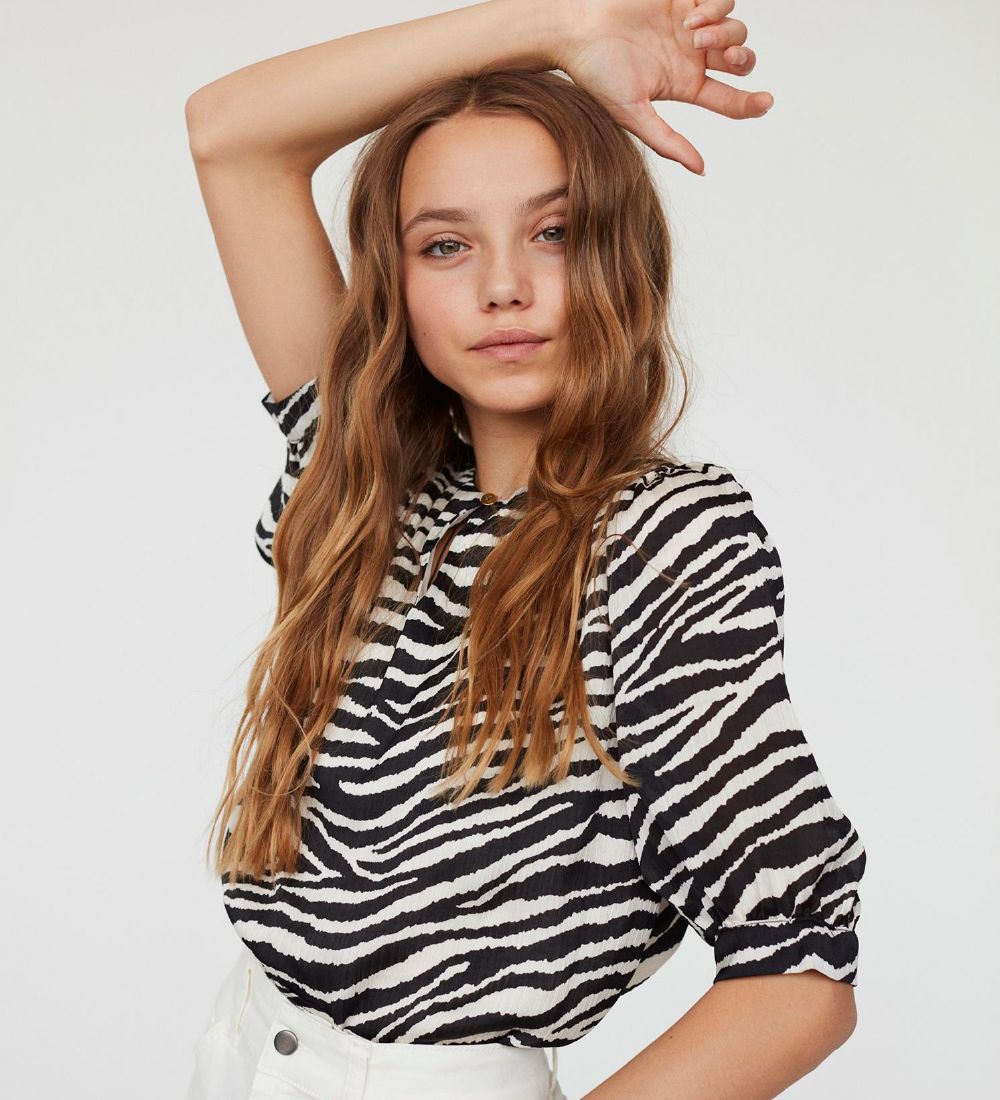 Petit by Sofie Schnoor T-shirt - Black/White w. Zebra Print