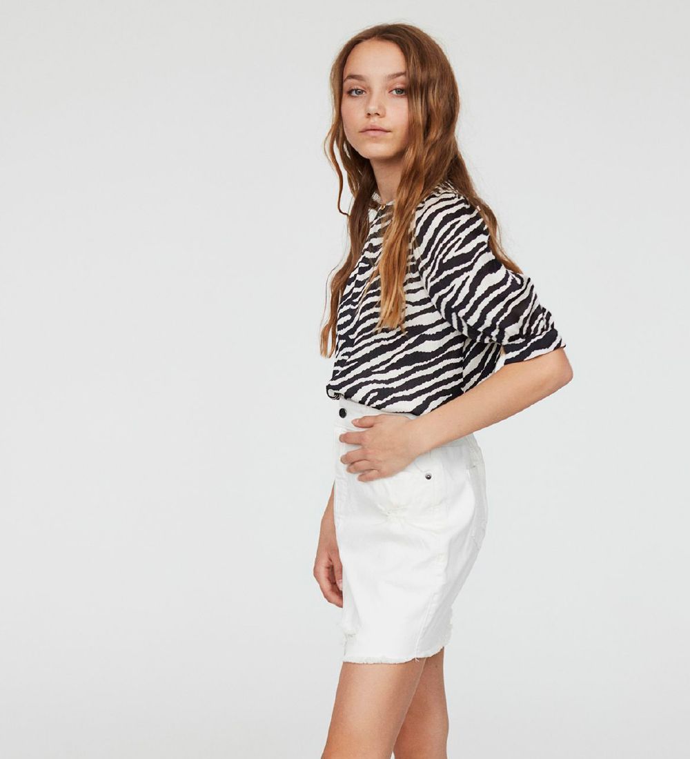 Petit by Sofie Schnoor T-shirt - Black/White w. Zebra Print
