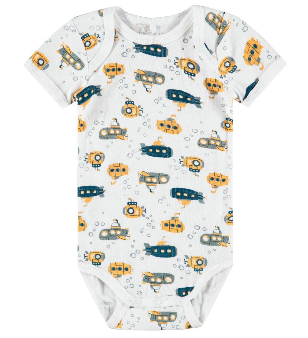 Name It Bodysuit s/s - Noos - NbmBody - 3-pak - Legion Blue/Whit