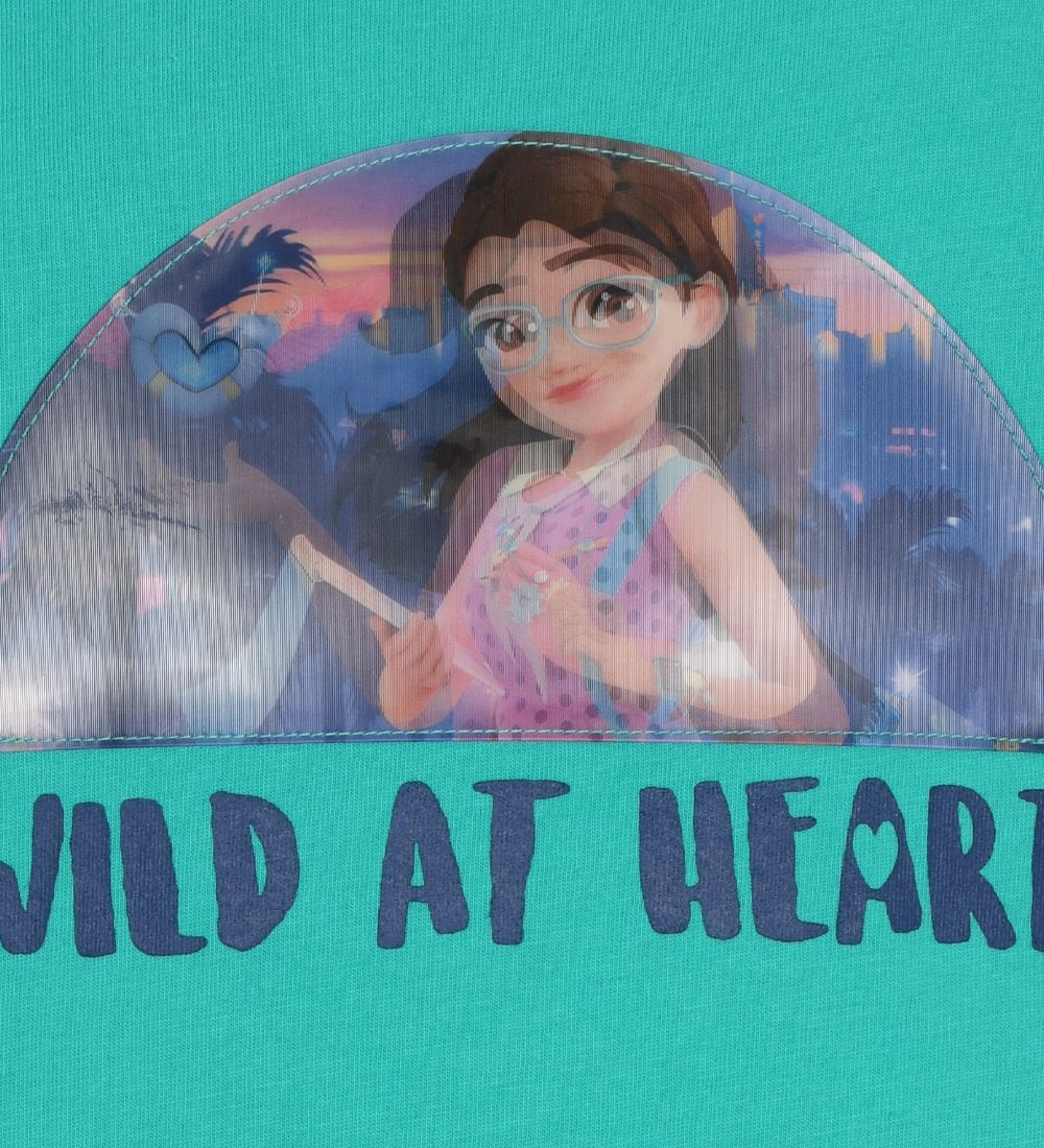 LEGO® Friends Long Sleeve Top - Turquoise w. Holographic Print