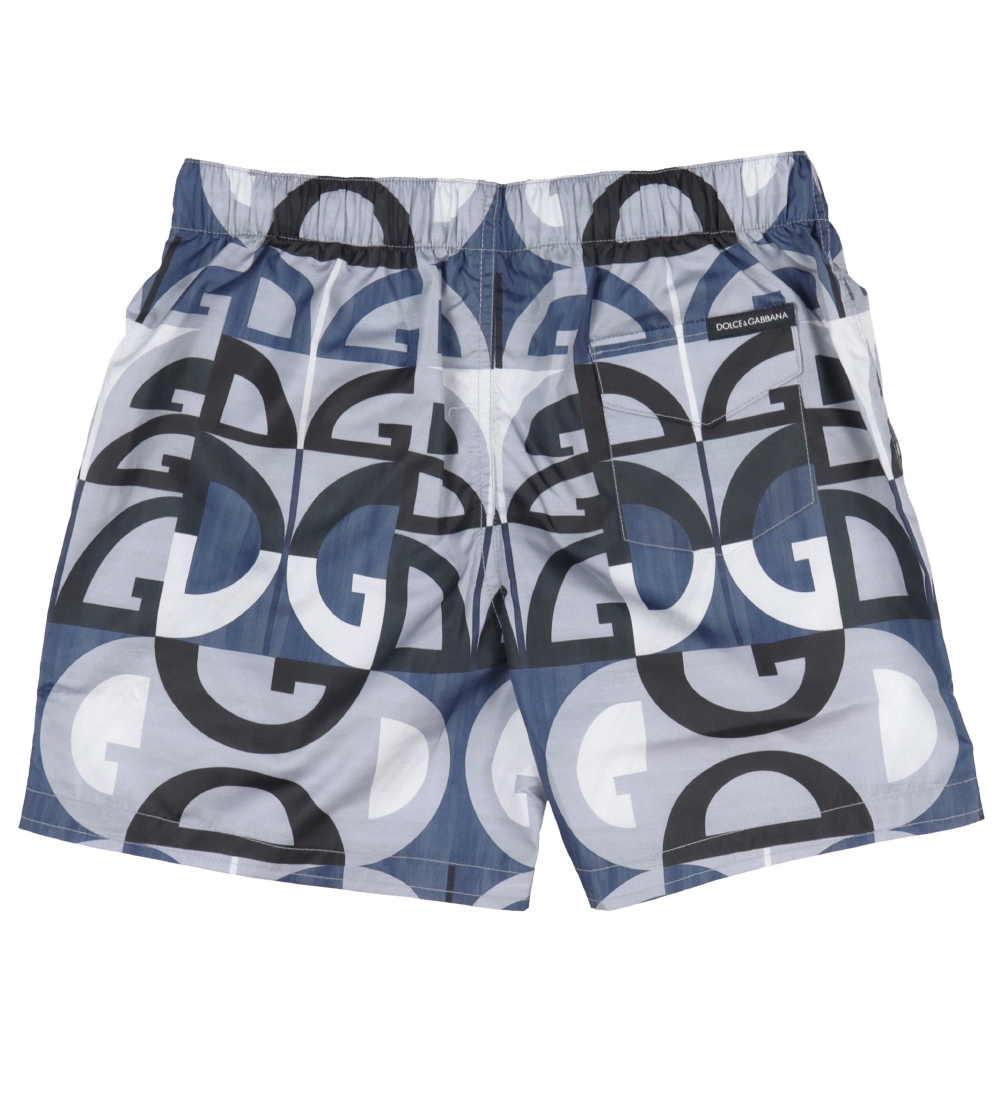 Dolce & Gabbana Swim Shorts - Grey/Blue w. Logos