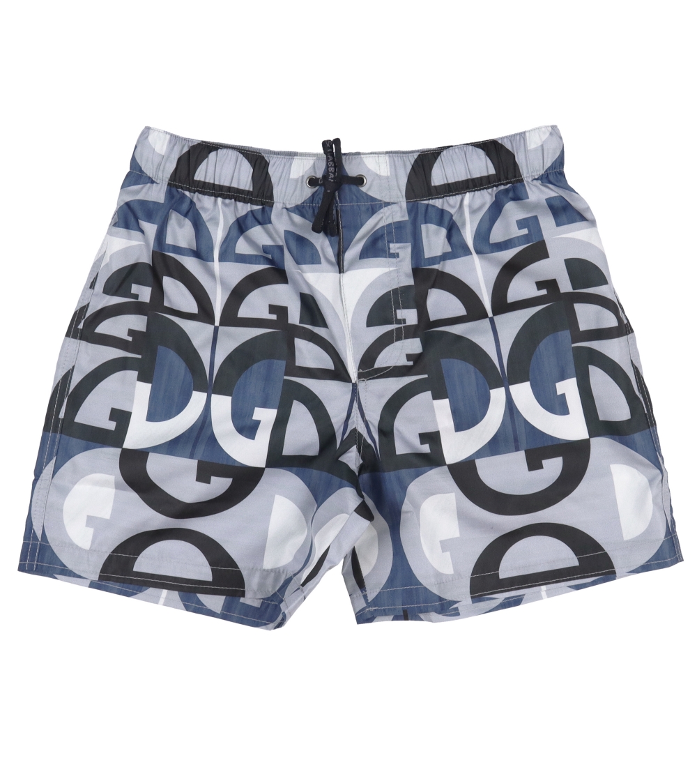Dolce & Gabbana Swim Shorts - Grey/Blue w. Logos