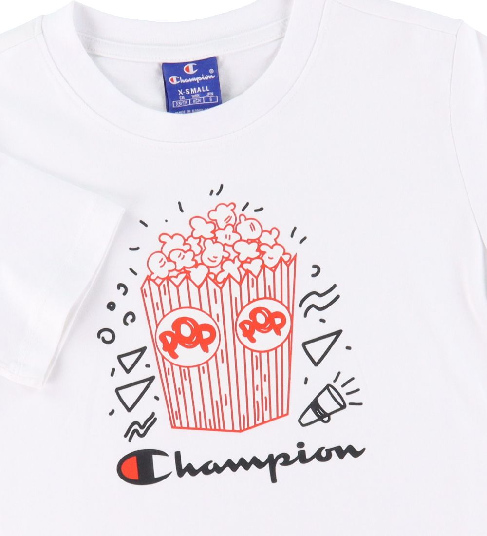 Champion Fashion T-Shirt - Blanc av. Imprim