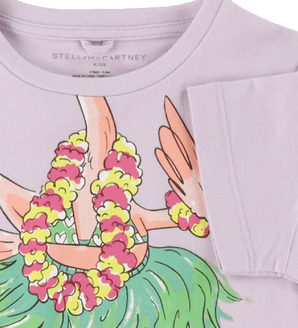 Stella McCartney Kids T-shirt - Lavender w. Hawaii Flamingo