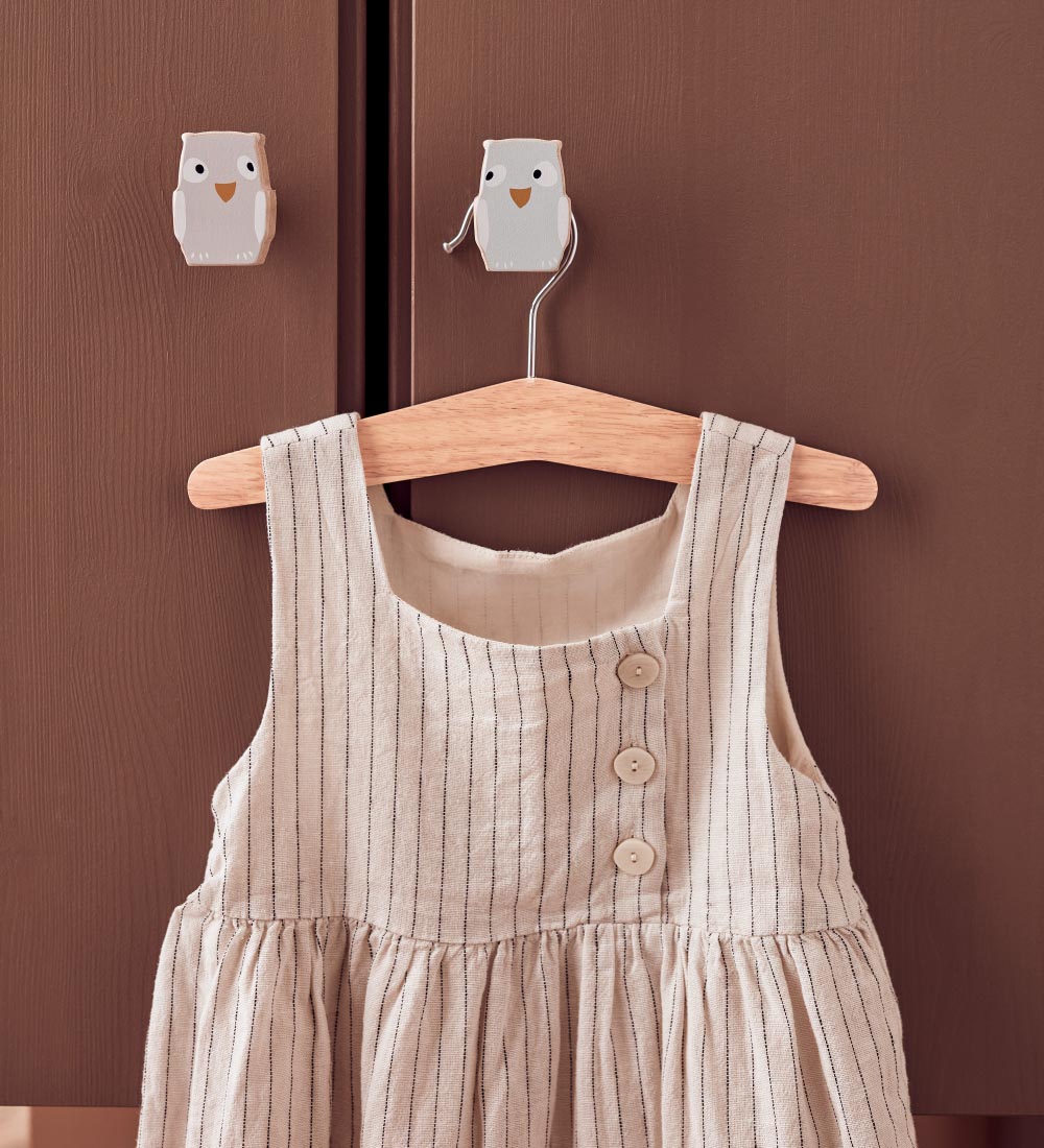 Kids Concept Wall Hooks - 5,5x4 cm - 3 pcs. - Edvin - Owls