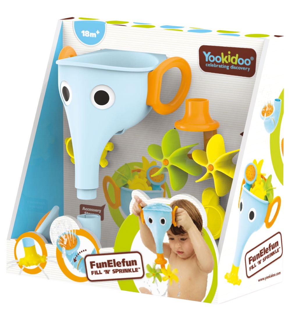 Yookidoo Baðleikföng - FunEleFun Fill 'N' Sprinkle - Blár