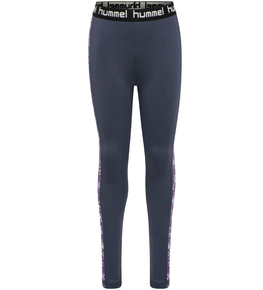 Hummel Tights - Nanna - Navy/Purple w. Leo