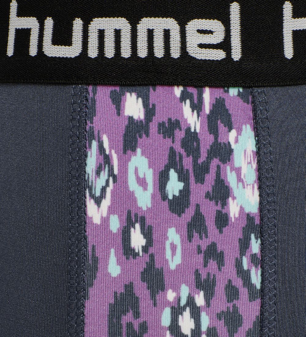 Hummel Tights - Nanna - Navy/Purple w. Leo