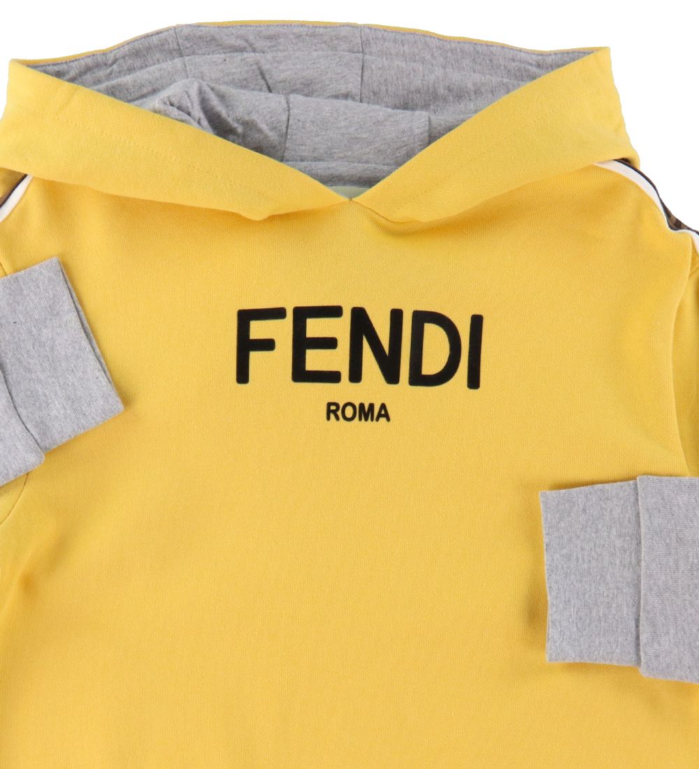 Fendi Hoodie - Yellow w. Logo