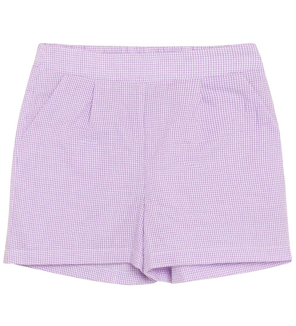 Grunt Shorts - Dana - Lila/Weiß Karos