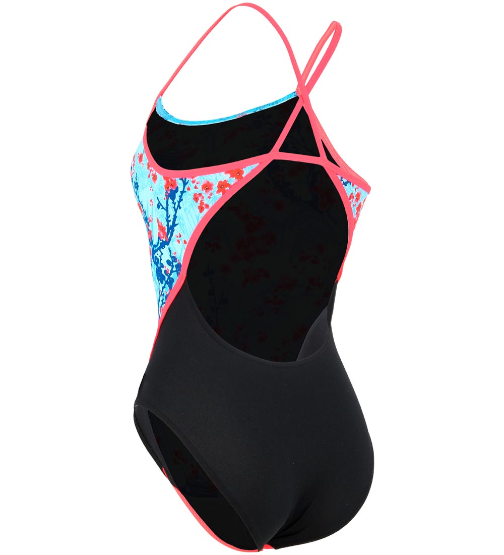 Maillot de Bain Phelps - UV50+ - Bleu av. Fleurs