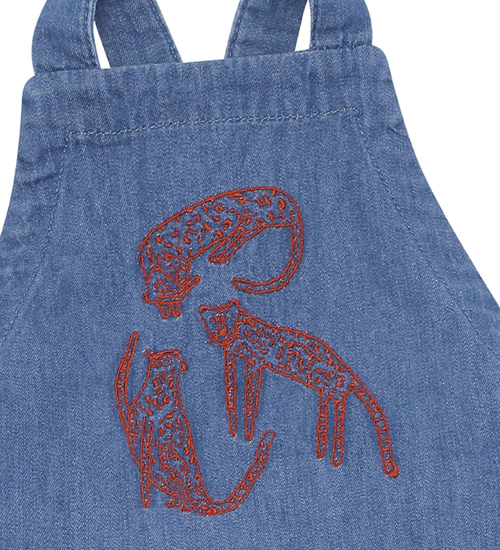 Soft Gallery Overalls - Frisco - Denim Blue/Red w. Leopards