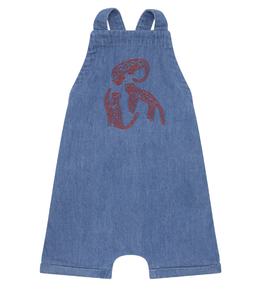 Soft Gallery Overalls - Frisco - Denim Blue/Red w. Leopards