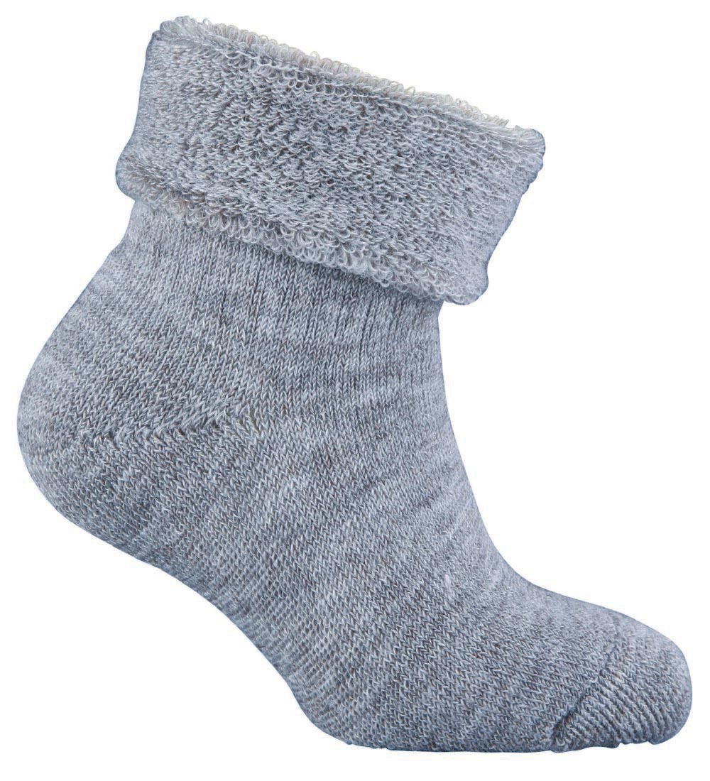 Melton Baby Socks - Wool - Grey Melange