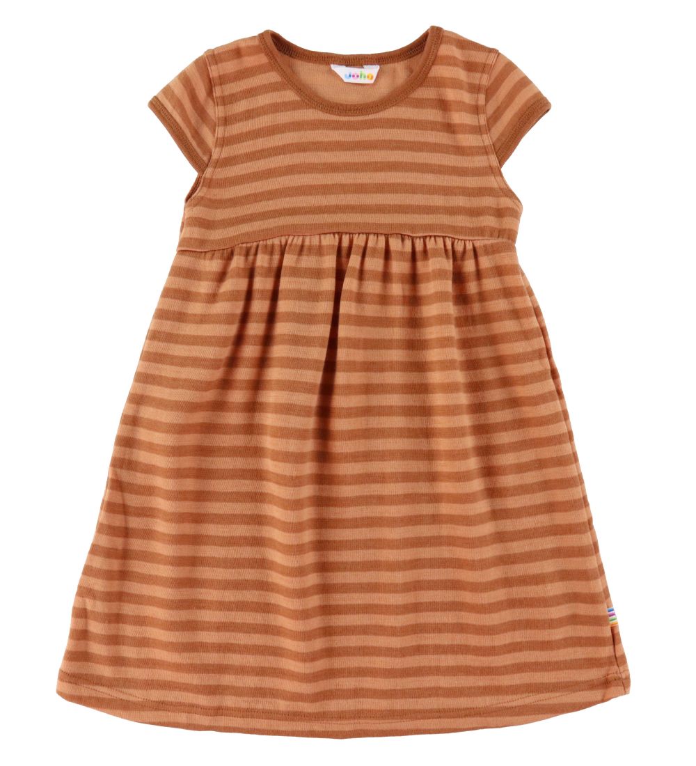 Joha Dress - Wool - Brown w. Stripes