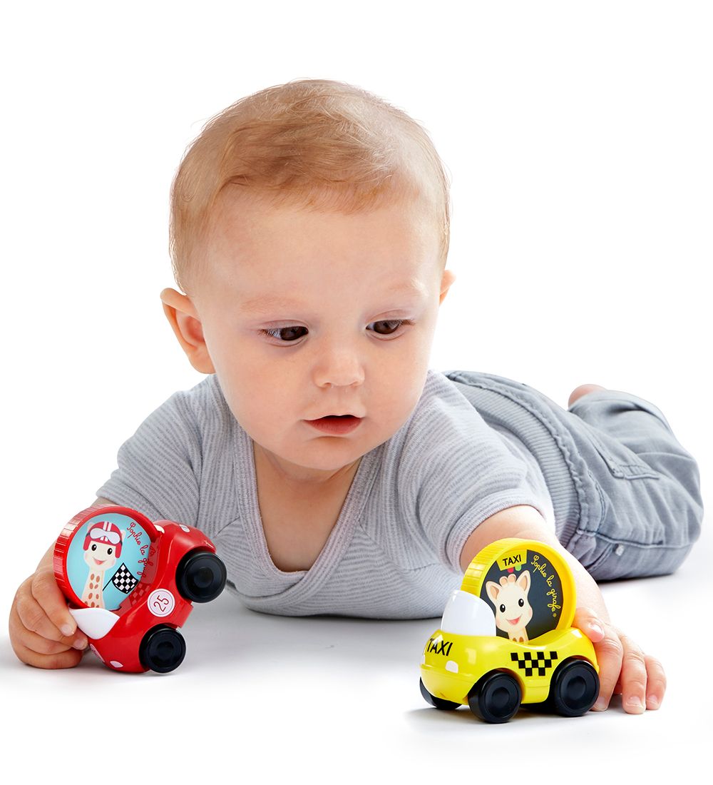 Sophie la Girafe Cars - 2-pack - Red/Yellow