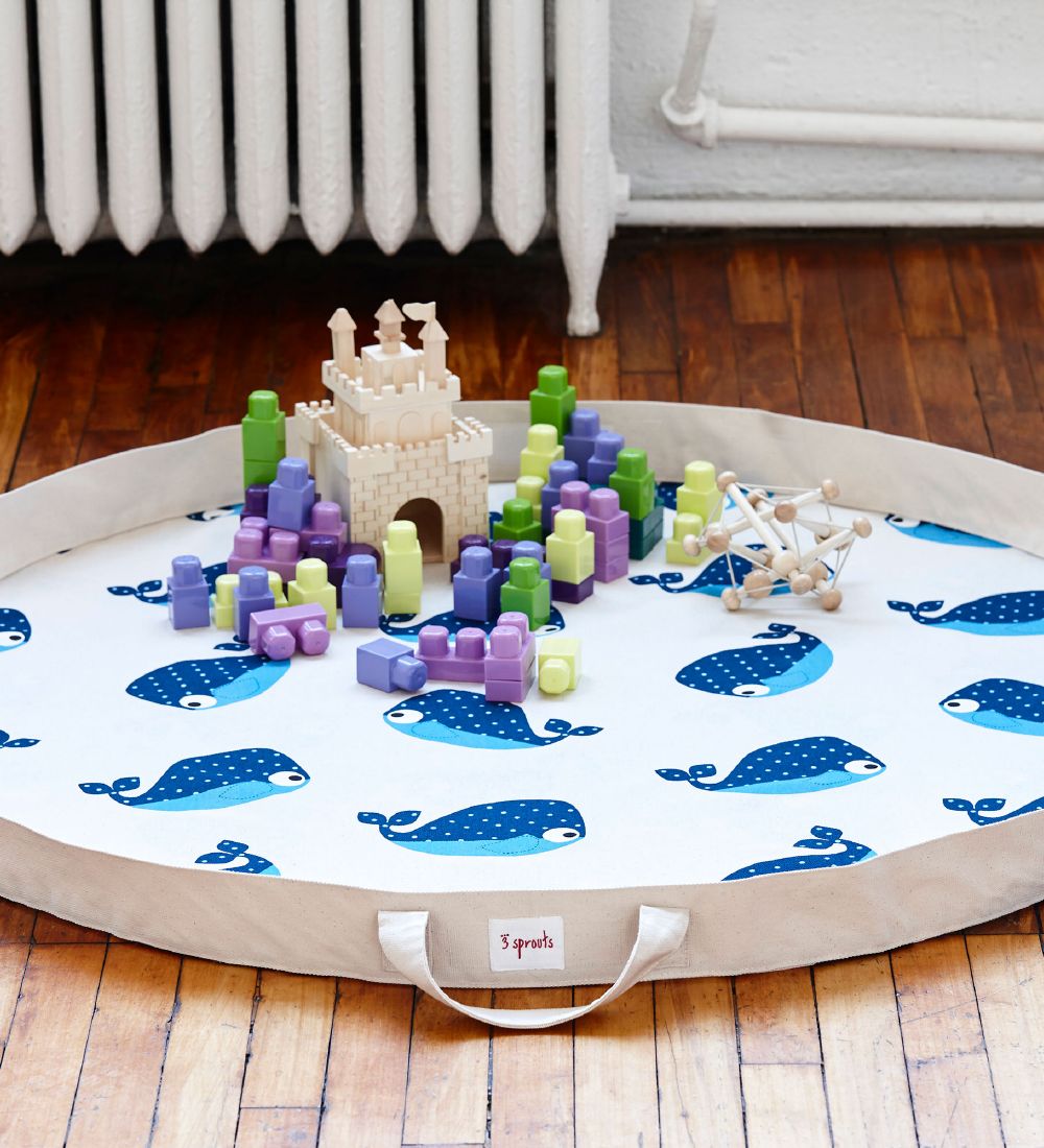3 Sprouts Play Mat/Bag - 112 cm - Whale